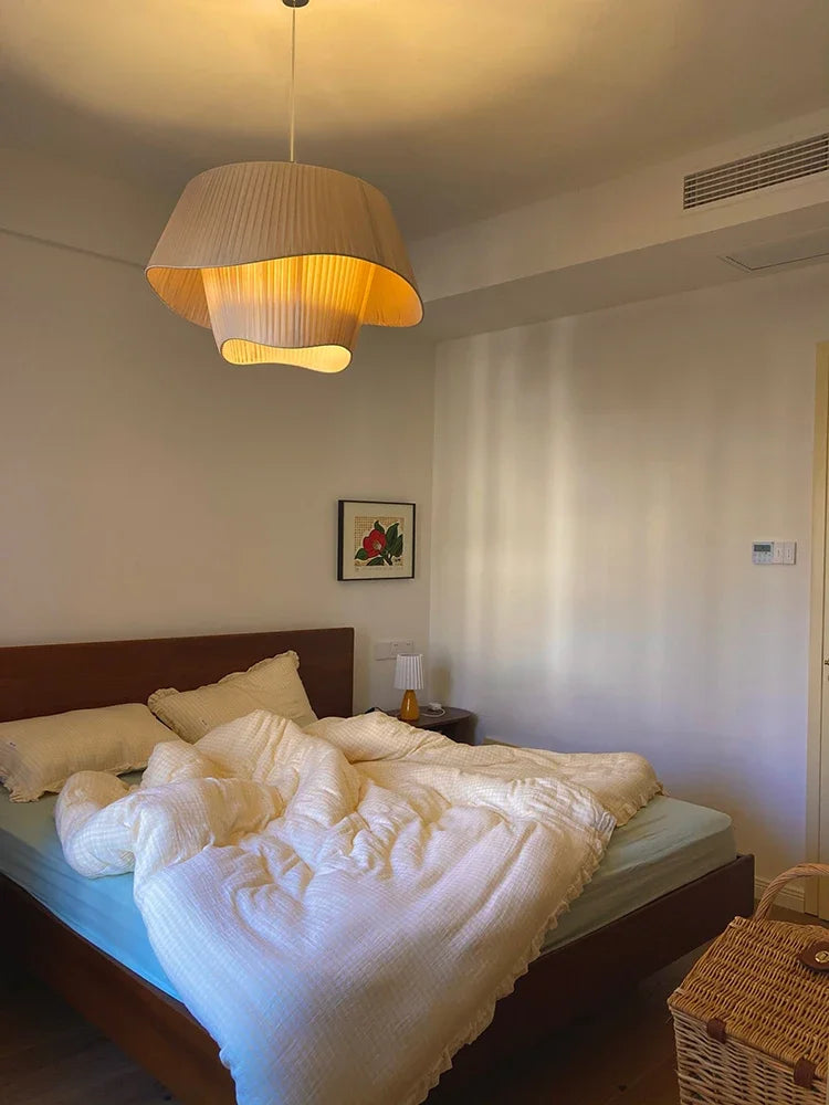 DecorBites™ Designer LED Fabric Pendant Light for Bedroom, Home Decor, Hanging Chandelier