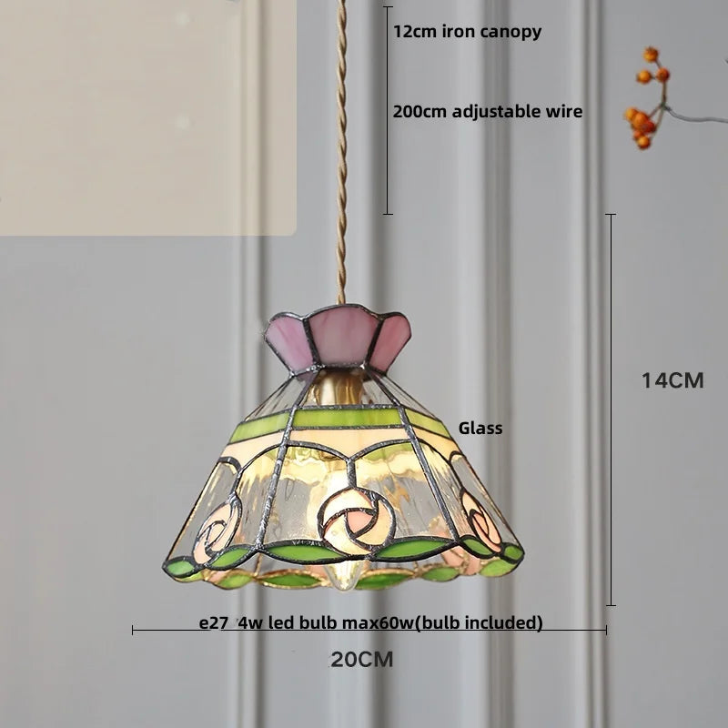 DecorBites™ Glass Brass Pendant Lamp, Adjustable Loft LED Light for Kitchen Bar Balcony