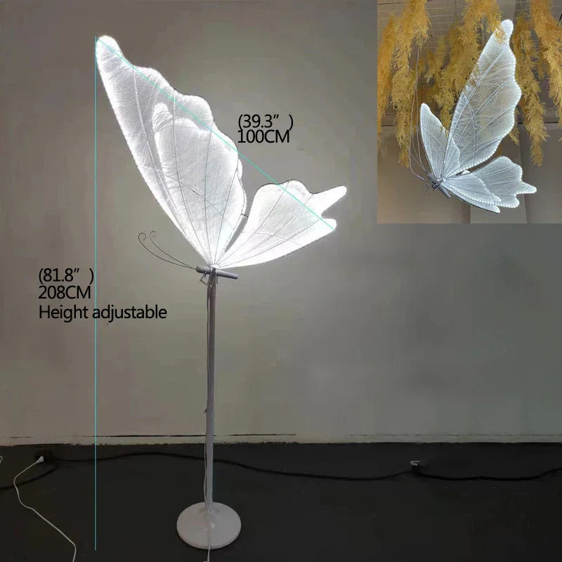 مصباح ديكور الزفاف LED على شكل فراشة من الدانتيل من DecorBites™