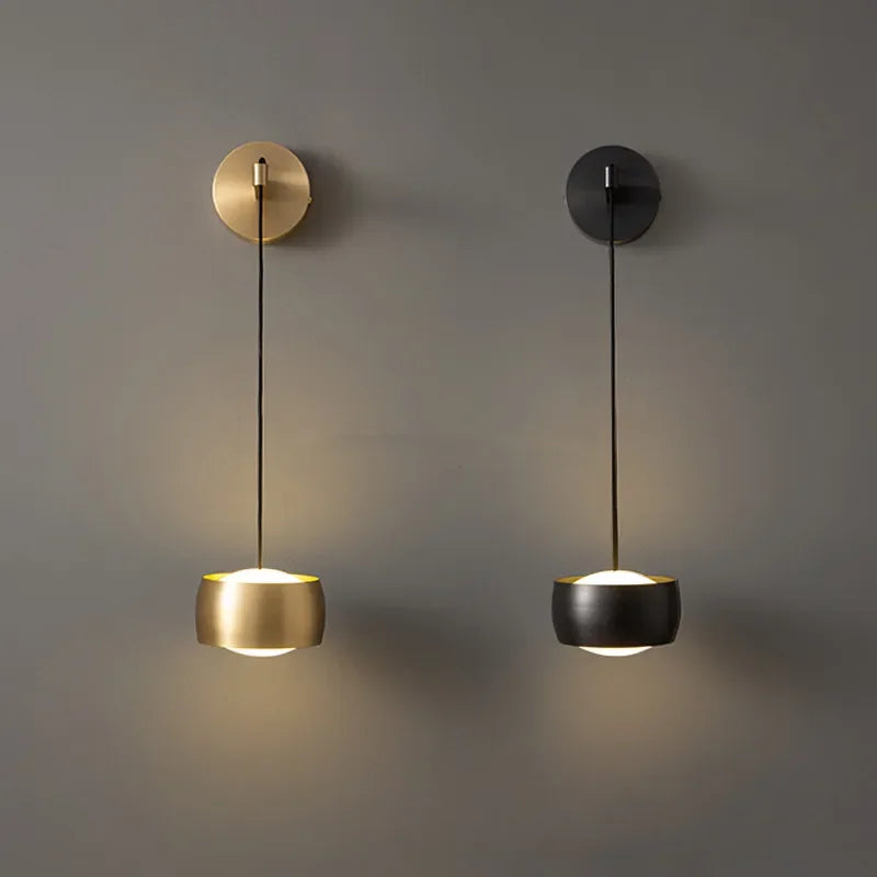 DecorBites™ Copper Adjustable Wall Lamp for Bedroom LED Reading Light