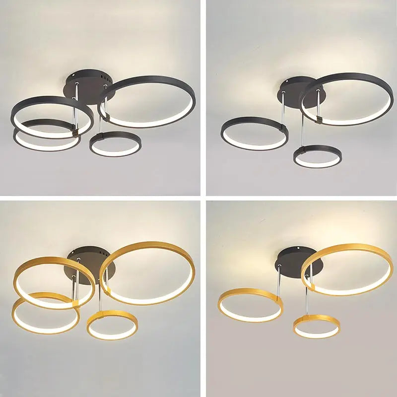 ثريا سقف LED DecorBites™ بجهاز تحكم عن بعد لغرفة المعيشة وغرفة النوم والمطبخ، لون أبيض