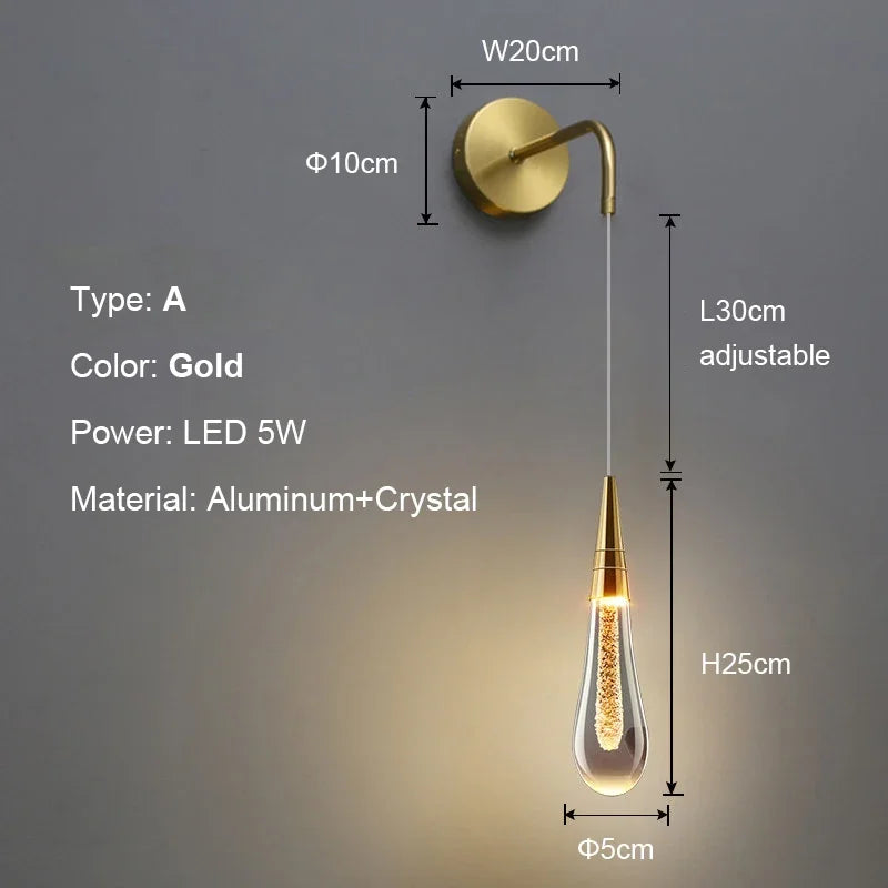 DecorBites™ Bubble Crystal Chandelier Hanging Lamp: Modern LED Pendant Lights for Home Decor