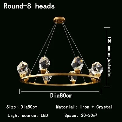 DecorBites™ Crystal LED Pendant Lights: Elegant Lighting Solution for Home Decor