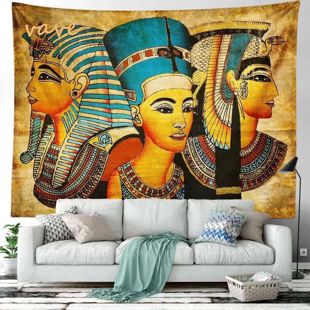 DecorBites™ Egyptian Mandala Tapestry Wall Hanging for Bohemian Hippie Room Decor