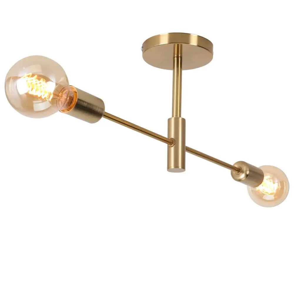 DecorBites™ Gold Iron Cage Ceiling Light مصباح سقف قفص حديدي ذهبي للديكور الاسكندنافي الحديث بتصميم عتيق E27