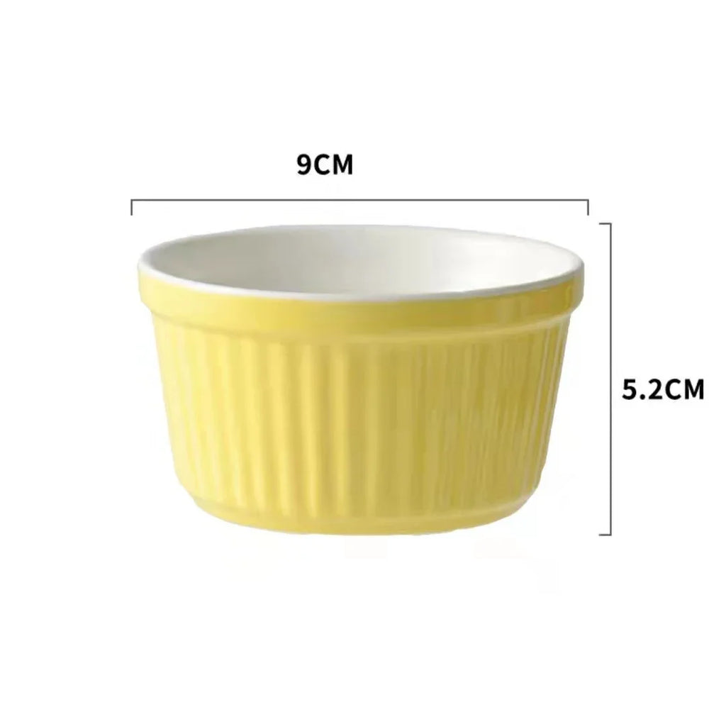 DecorBites™ Ceramic Baking Bowl 3.5 Inch High Temp Resistant Dessert Pudding Bowl