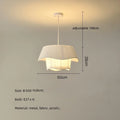DecorBites™ Creamy Style E27 Chandelier Bedroom Pendant Lights: Minimalist White Fabric LED Lamps