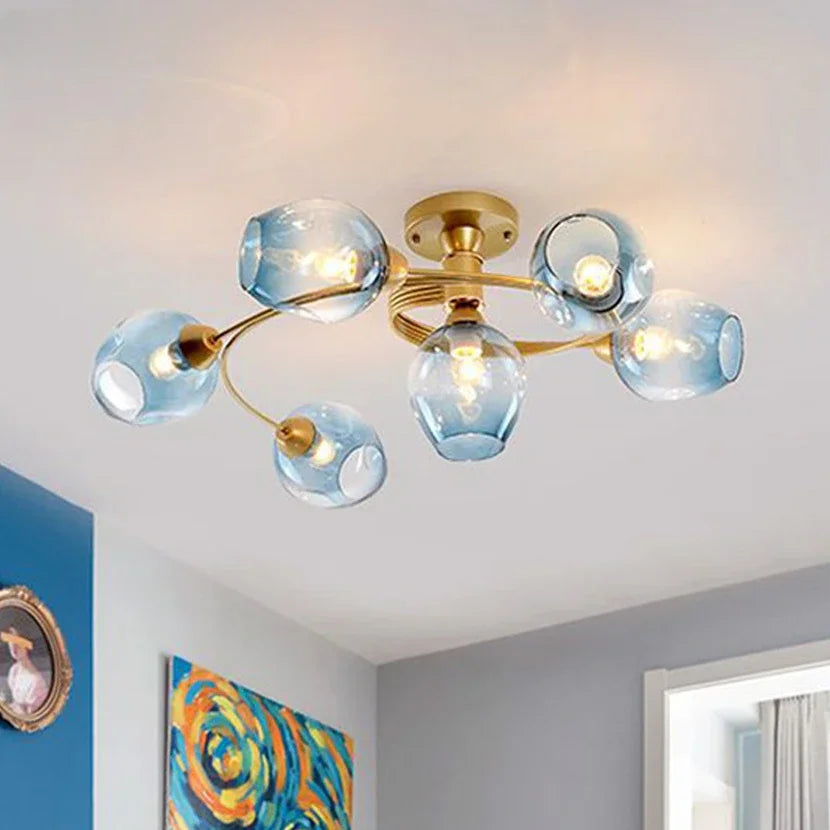 DecorBites™ Glass Ball LED Chandeliers for Room Pendant Lights
