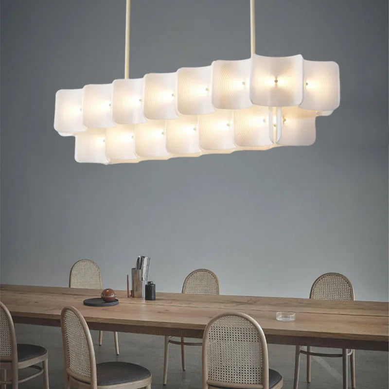ثريا ديكور بايتس™ بتقنية LED: وحدة إضاءة مطبخ عصرية من الأكريليك مع تعتيم قابل للتغيير