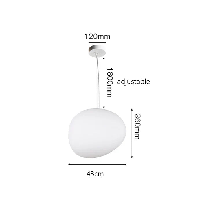 DecorBites™ Cobblestone Glass LED Pendant Lights for Villa Hotel Loft Stair Lamp