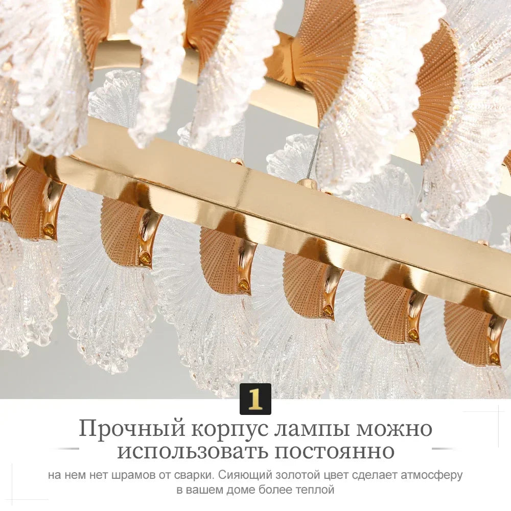 DecorBites™ Coral Flower Crystal Chandelier: Modern Luxury LED Pendant Lighting for Home