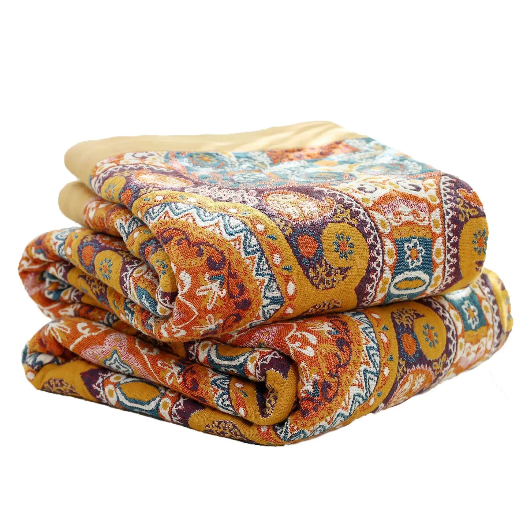 DecorBites™ 100% Cotton Nordic Throw Blanket - Soft Gauze Bedspread for Bedroom & Sofa