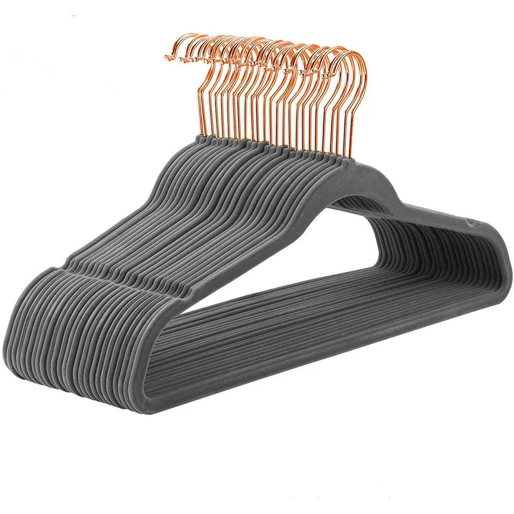 DecorBites™ 45CM Flocking Hanger: Non-Slip Velvet Trousers Rack for Clothing Store