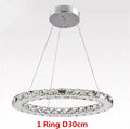 DecorBites™ Crystal LED Chandelier Pendant Light for Modern Luxury Living Dining Room Décor