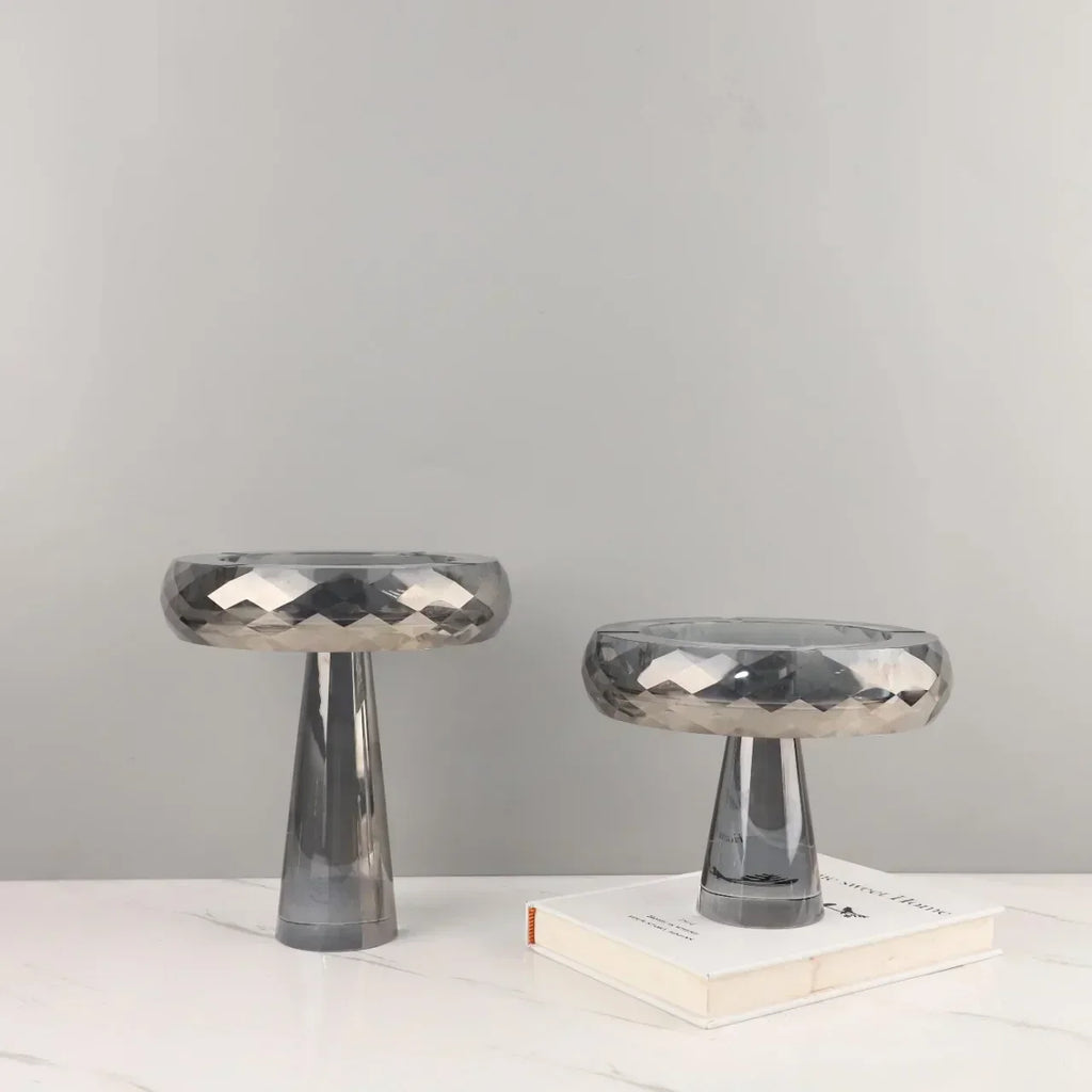 وعاء فواكه زجاجي هندسي DecorBites™ صينية تخزين مجوهرات صينية ديكور للمنزل