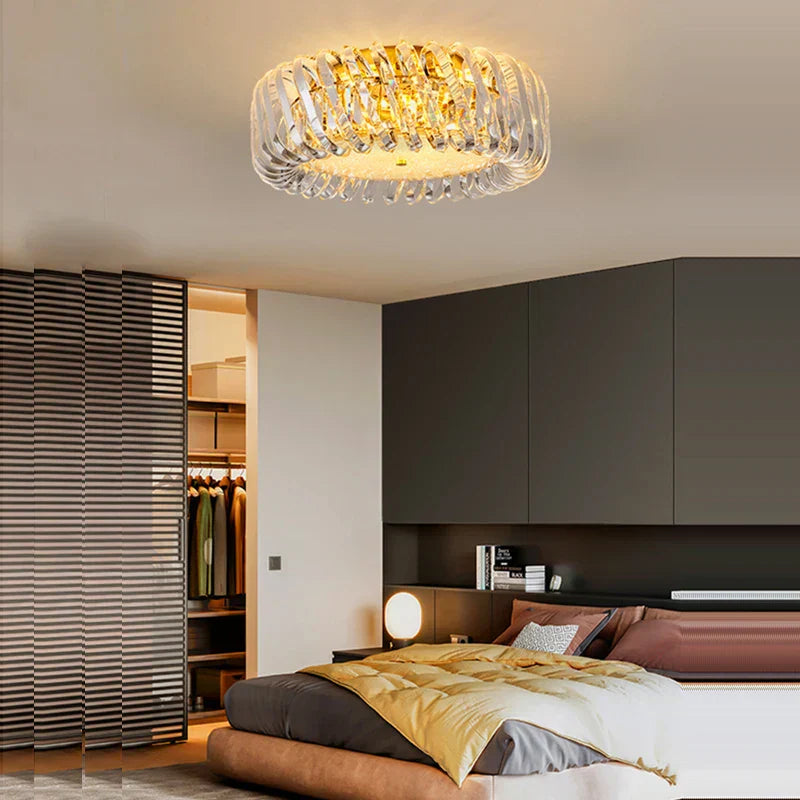 ثريا DecorBites™ الذهبية LED - صيحة جديدة لغرفة المعيشة لعام 2025