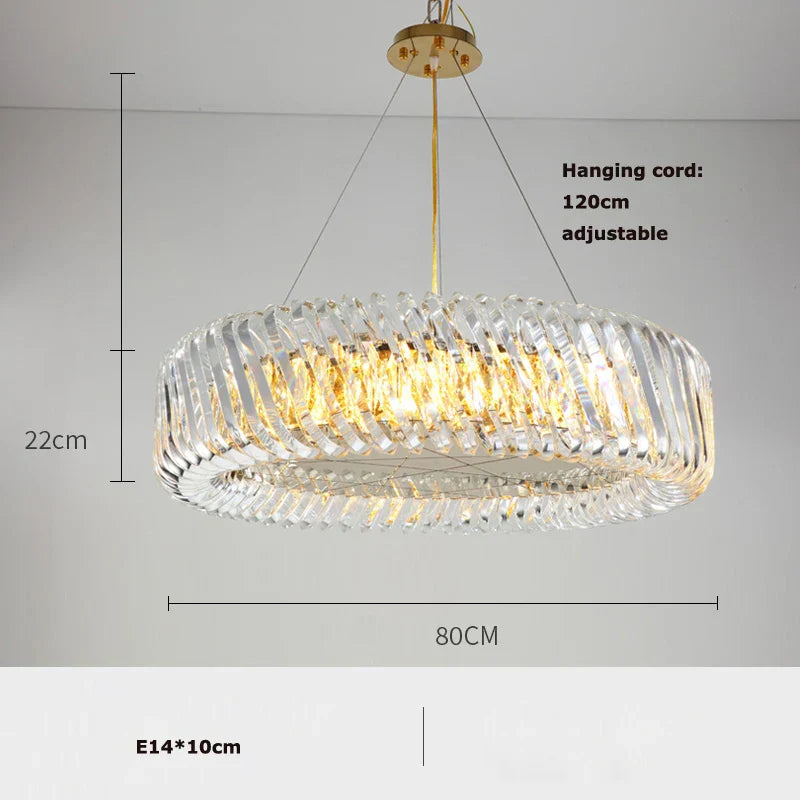 ثريا DecorBites™ الذهبية LED - صيحة جديدة لغرفة المعيشة لعام 2025