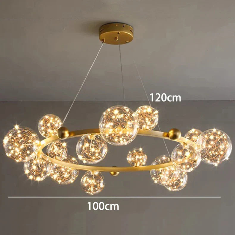 DecorBites™ Crystal Chandelier: Modern Stair Pendant Lamp for Living Room, Interior Lighting