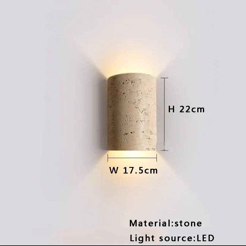 مصباح طاولة DecorBites™ Large Brown Stone Fabric للديكور المنزلي في غرفة المعيشة أو غرفة النوم