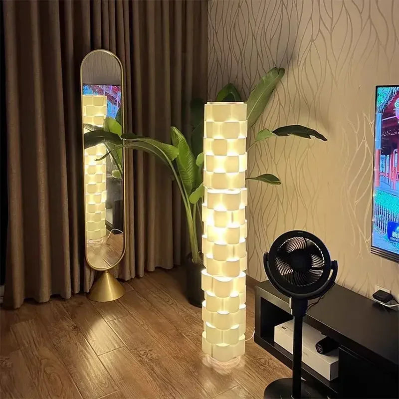 مصباح أرضي عمودي فاخر أنيق DecorBites™ لغرفة المعيشة وغرفة النوم وديكور الأريكة