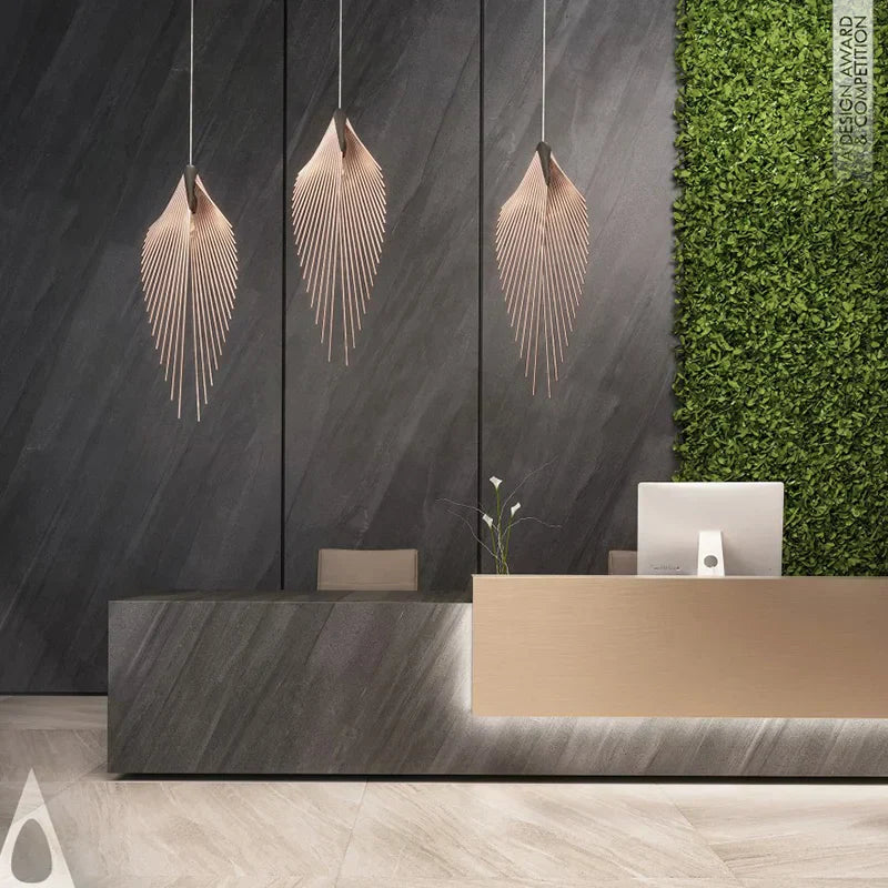 DecorBites™ ثريا ليد بتصميم أوراق الشجر، مصباح تعليق عصري بسيط للديكور المنزلي