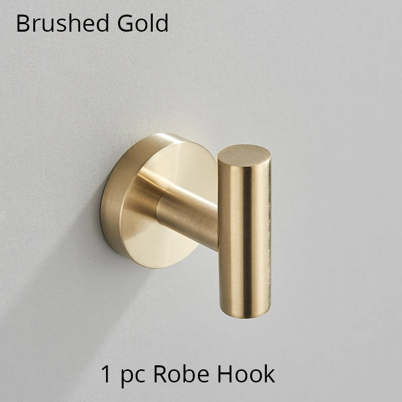 DecorBites™ Bathroom Hardware Set Shelf Paper Holder Hook Towel Rack Ring Bath Accessories