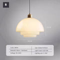Nordic Cream Glass Pendant Light With Nickel Finish