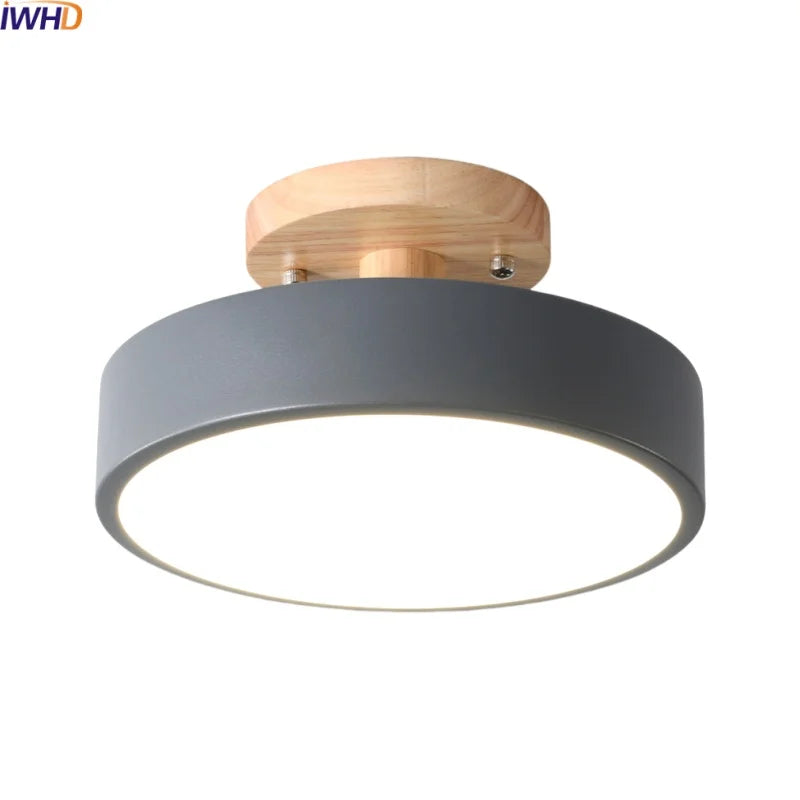 مصباح سقف LED من الأكريليك والخشب من DecorBites™ – مصباح إضاءة داخلي بتصميم نورديك