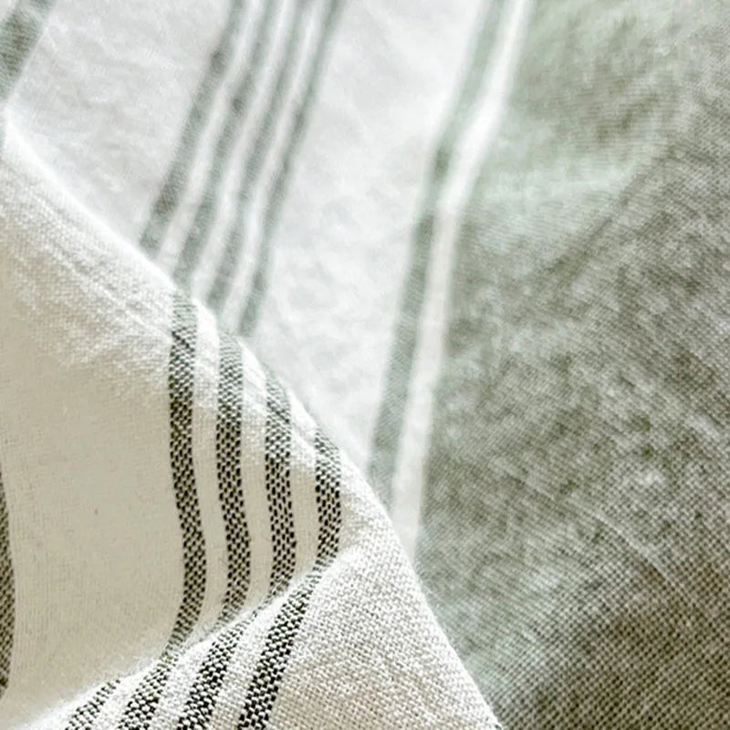 DecorBites™ Cotton Striped Bedding Set Yarn Dyed Washed Duvet Cover Single Bedclothes