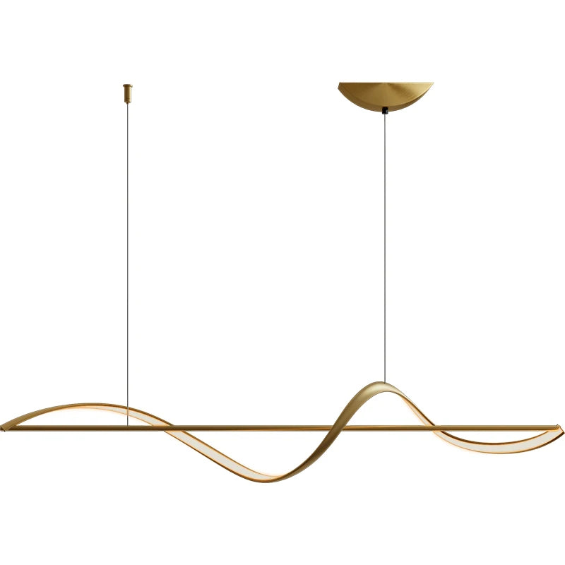 Modern Linear Iron And Acrylic LED Pendant Light