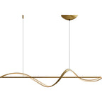 Modern Linear Iron And Acrylic LED Pendant Light