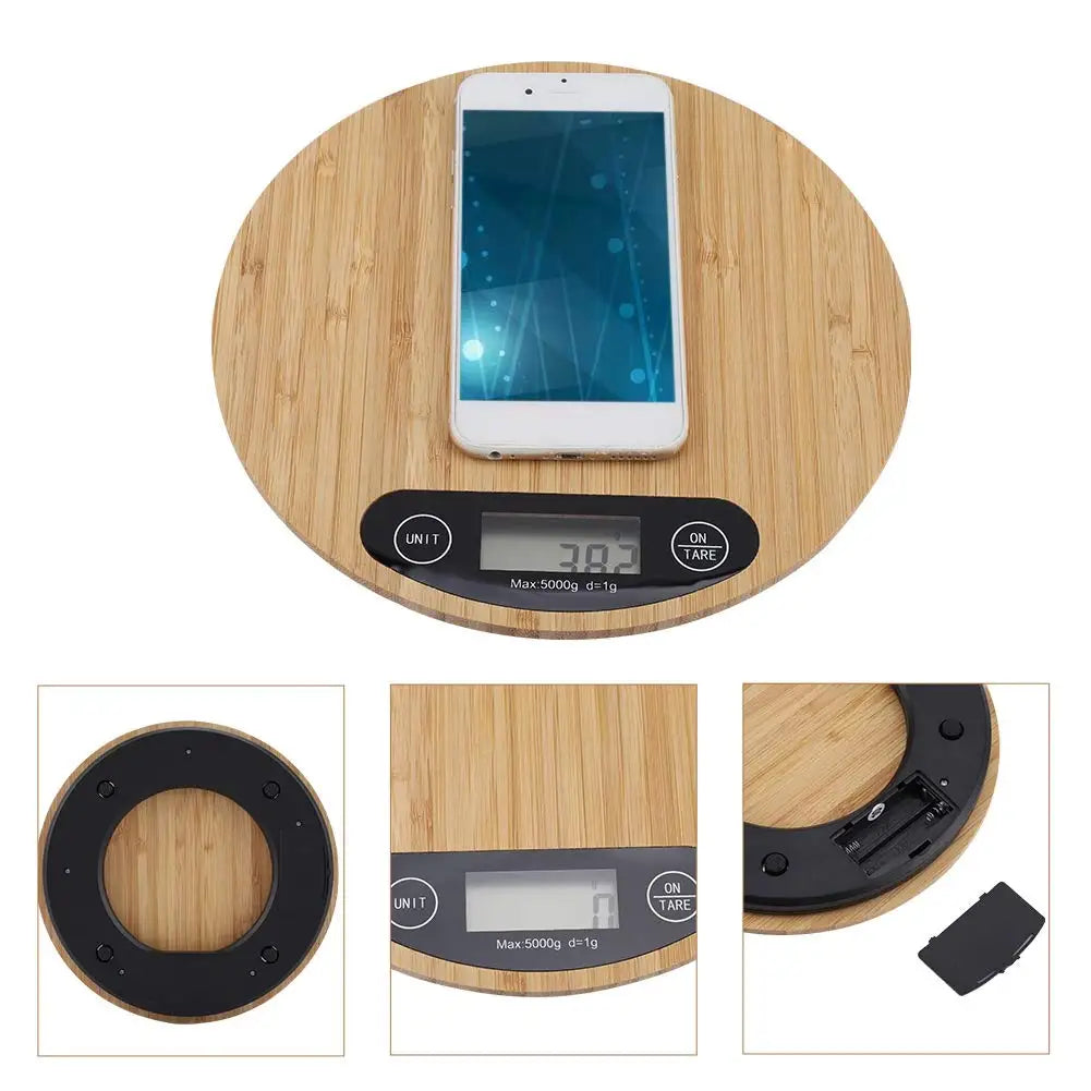 DecorBites™ Digital Kitchen Scale with LCD Display and Tare Function - 5KG Capacity