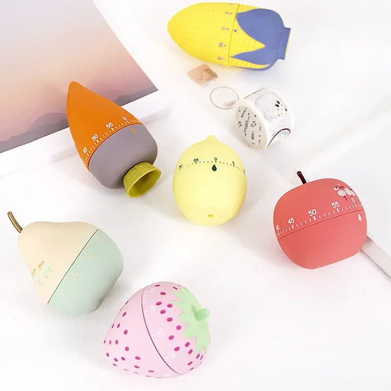 DecorBites™ Cute Cartoon Cake Kitchen Timer Stopwatch 60 Minute Baking Gadget
