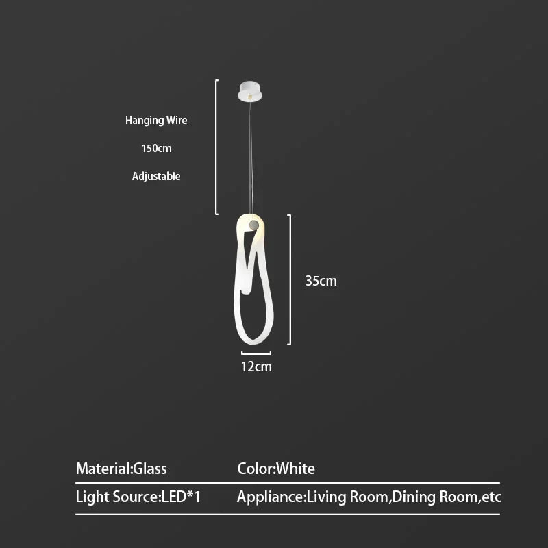 ثريا معلقة LED من DecorBites™ لغرفة المعيشة وغرفة الطعام، تركيبات إضاءة فاخرة