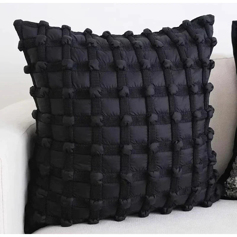 DecorBites™ French Cream Bubble Decorative Cushion Cover - Luxury Handmade Throw Pillow Case