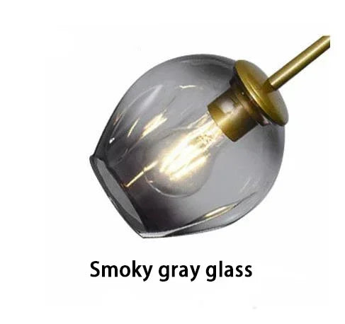 Modern Nordic Glass Pendant Light in Painted Metal
