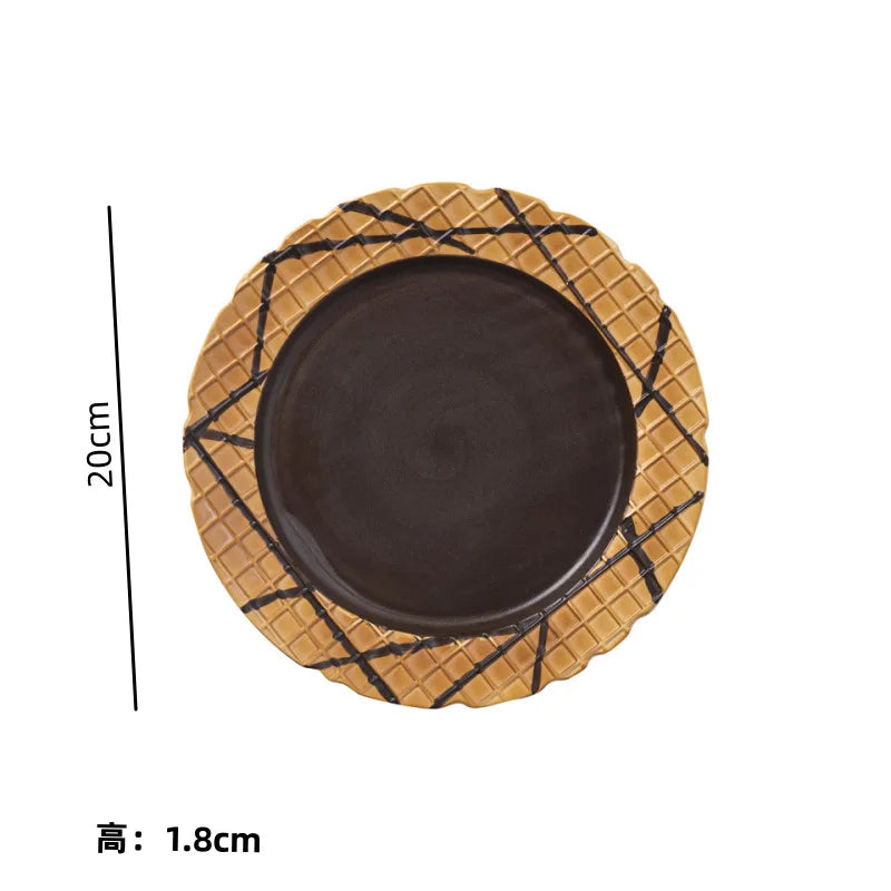 DecorBites™ Creative Biscuit Ceramic Tableware Set for Snacks, Desserts, and Coffee
