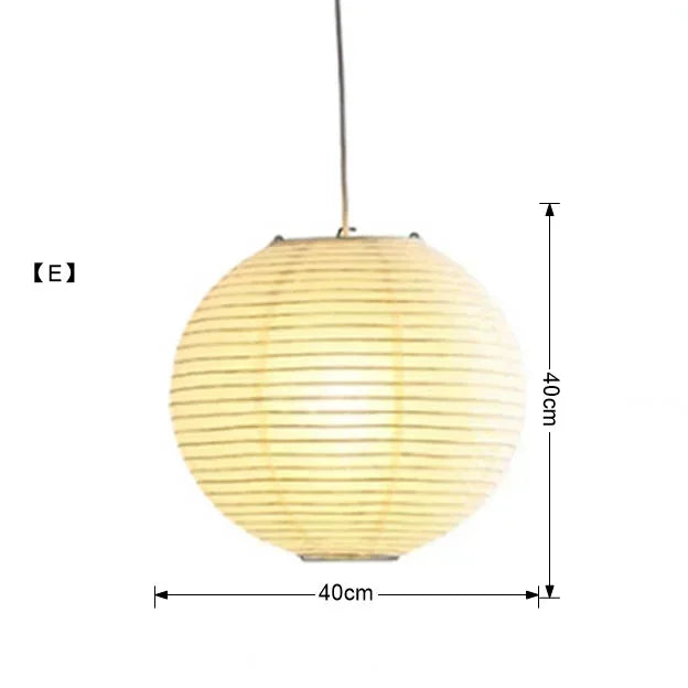 DecorBites™ مصباح معلق ياباني وابي سابي LED E27 سقف ورق الأرز معلق من نوجوتشي أكاري