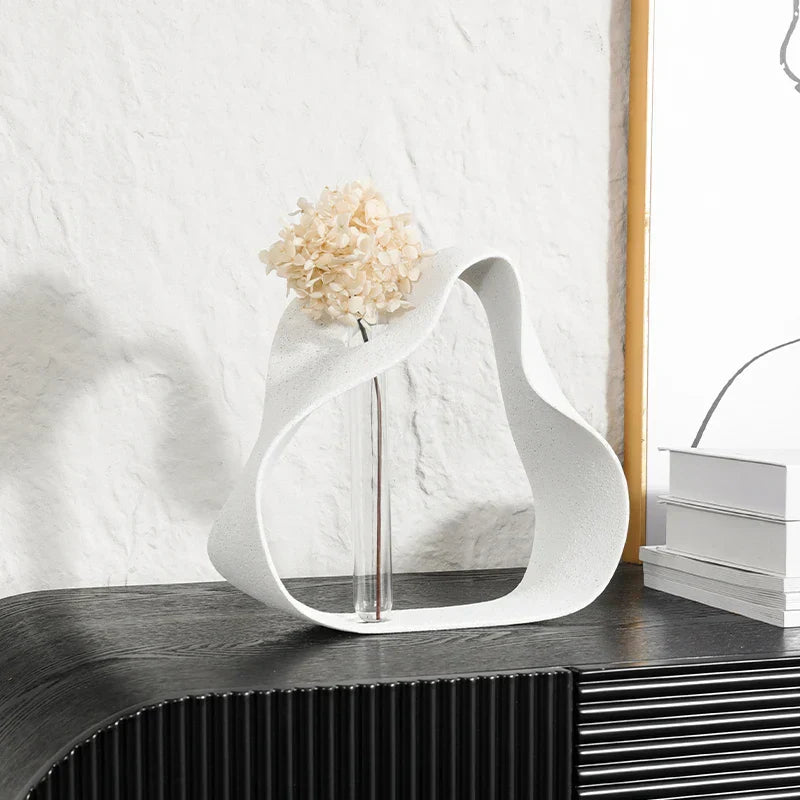 DecorBites™ Geometric Hollowed-out Resin Ring for Home Decor & Flower Arrangement