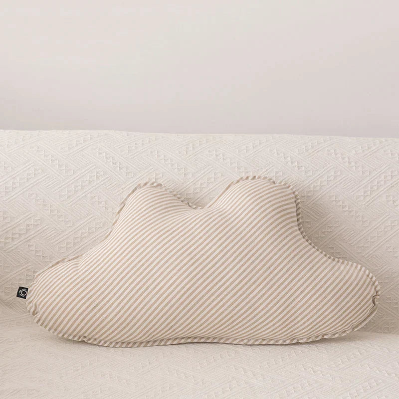 DecorBites™ Chaise de canapé pour chambre d'enfant, coussin décoratif doux, étoile, lune, rayures