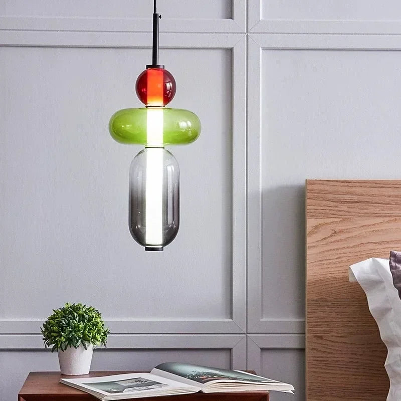 Nordic Colored Glass Pendant Light