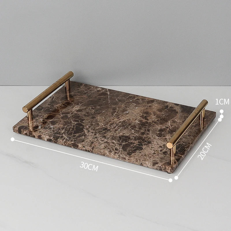 DecorBites™ Emperador Dark Marble Bathroom Set: Toothbrush Holder, Soap Dispenser, Luxury Accessories