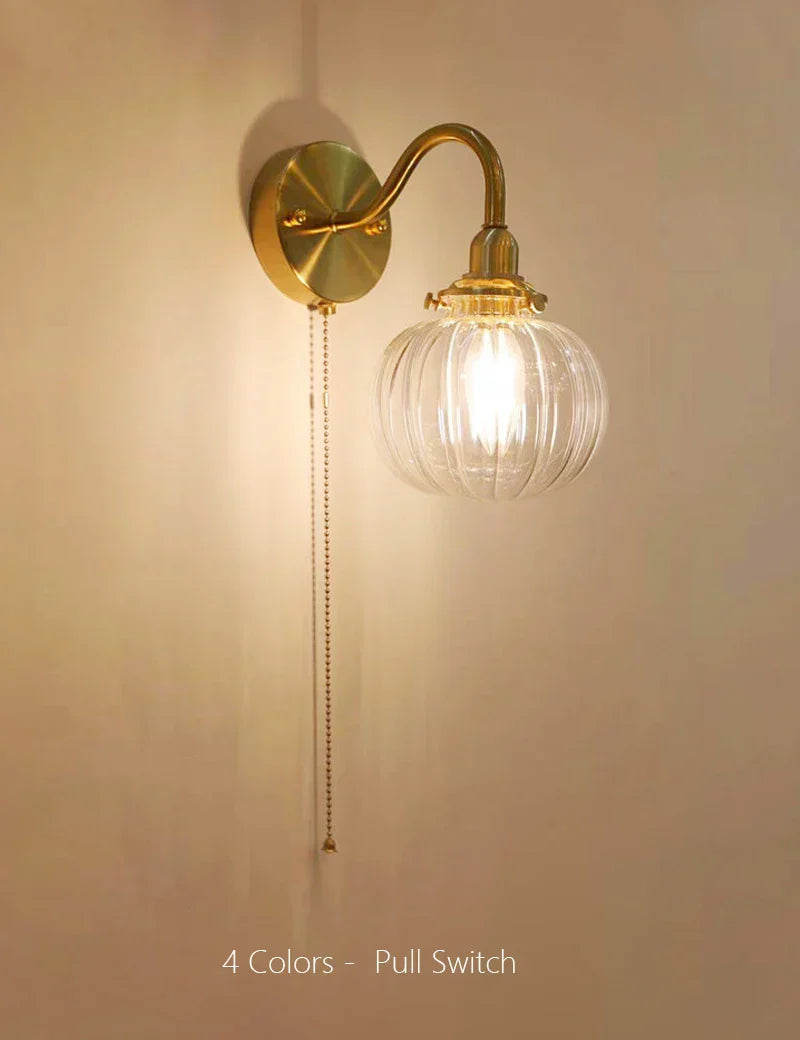 DecorBites™ مصباح إضاءة حائطي زجاجي للغرفة المعيشة وغرفة النوم