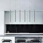 Slim Tube Aluminum Pendant Light in Brushed Nickel