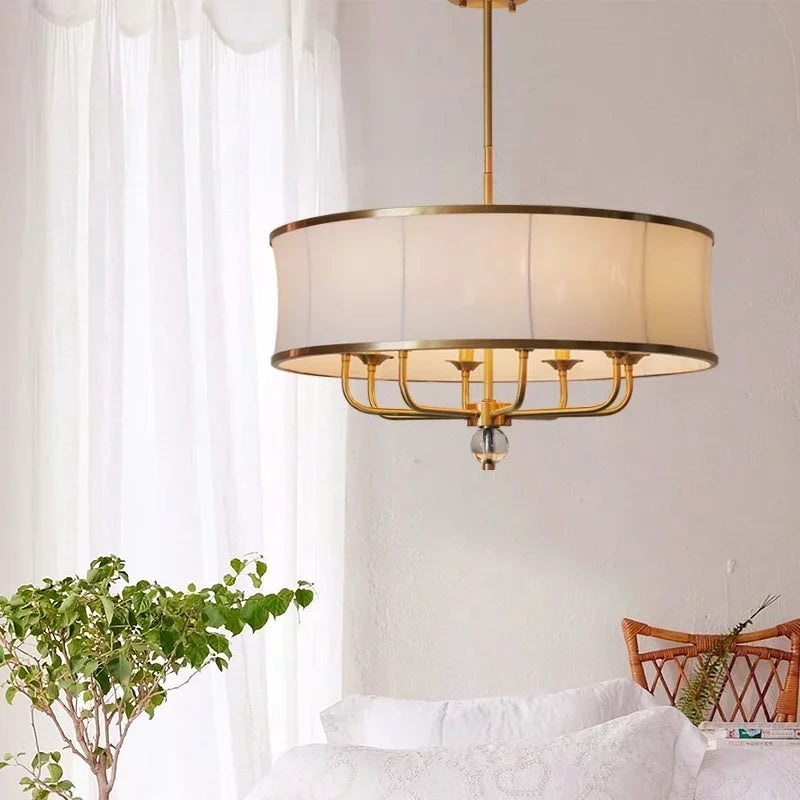 DecorBites™ Gold Rod LED Chandelier for Living Room, Nordic Style Hanging Lamp