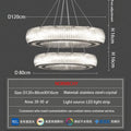 DecorBites™ Crystal LED Ceiling Pendant Chandelier for Modern Luxury Living Room Décor
