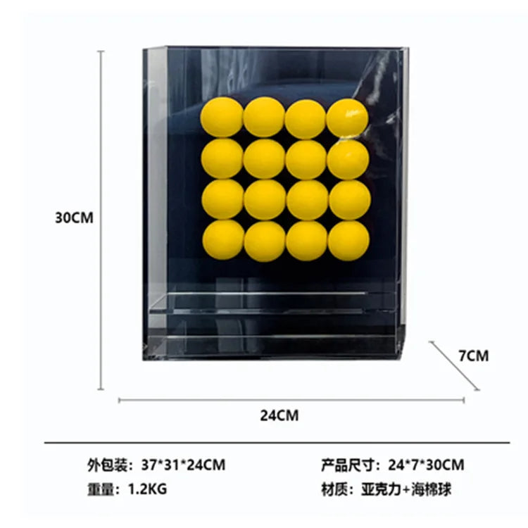 DecorBites™ Geometric Abstract Acrylic Ball Ornament in Decorative Painting Frame