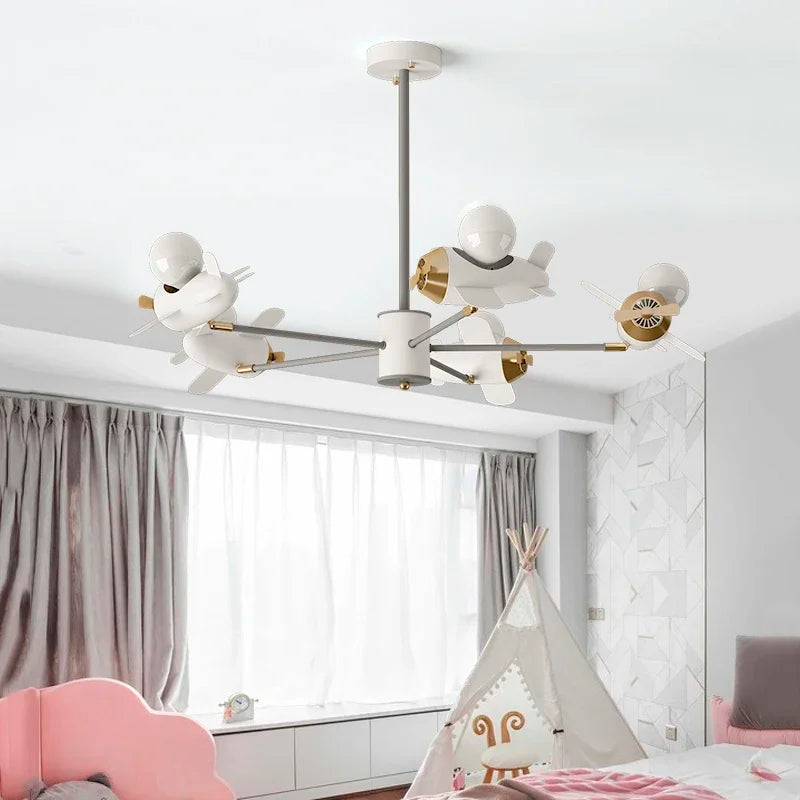 نجف طائرات هليكوبتر DecorBites™: إضاءة معلقة داخلية لغرف نوم الأطفال والمعيشة