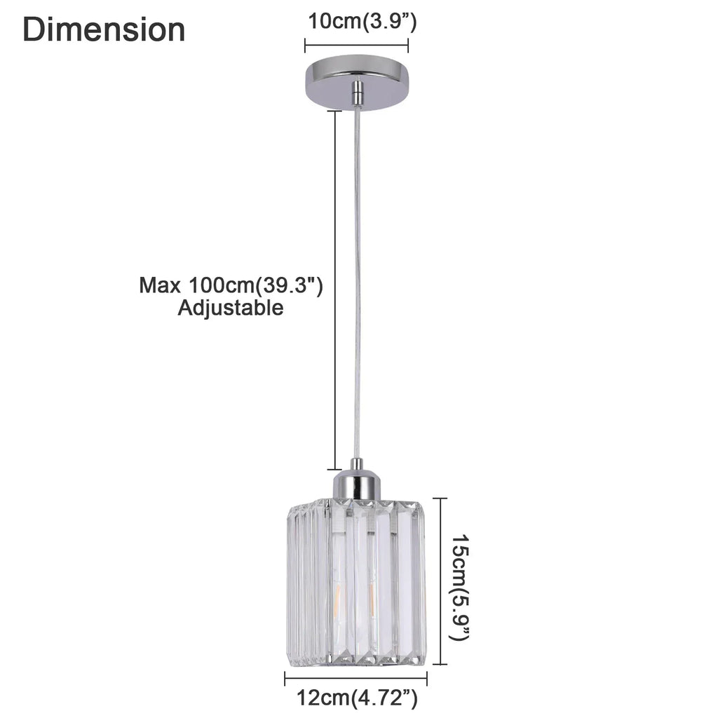 DecorBites™ Crystal Glass Ceiling Chandelier for Bright Home Hotel Decor