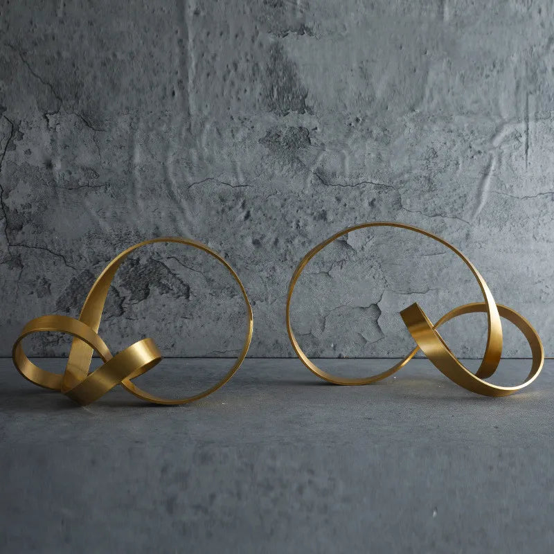 DecorBites™ Gold Rope Knot Metal Figurine Home Decor Accessory